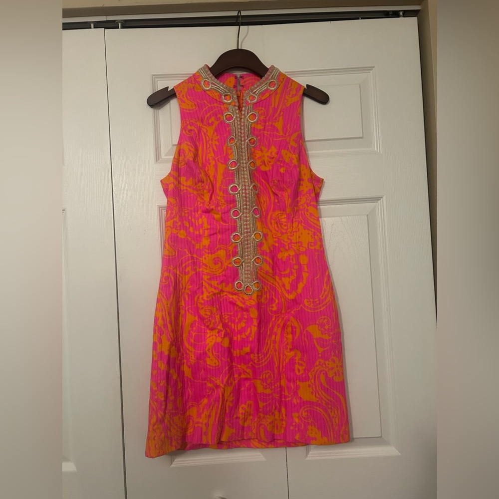 Lilly Pulitzer Alexa zip front Shift Dress size 8